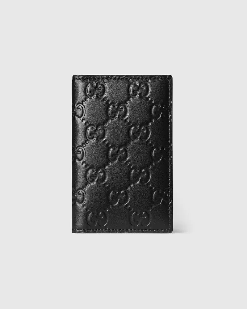Gucci GG Emblem Kartenetui Schwarz