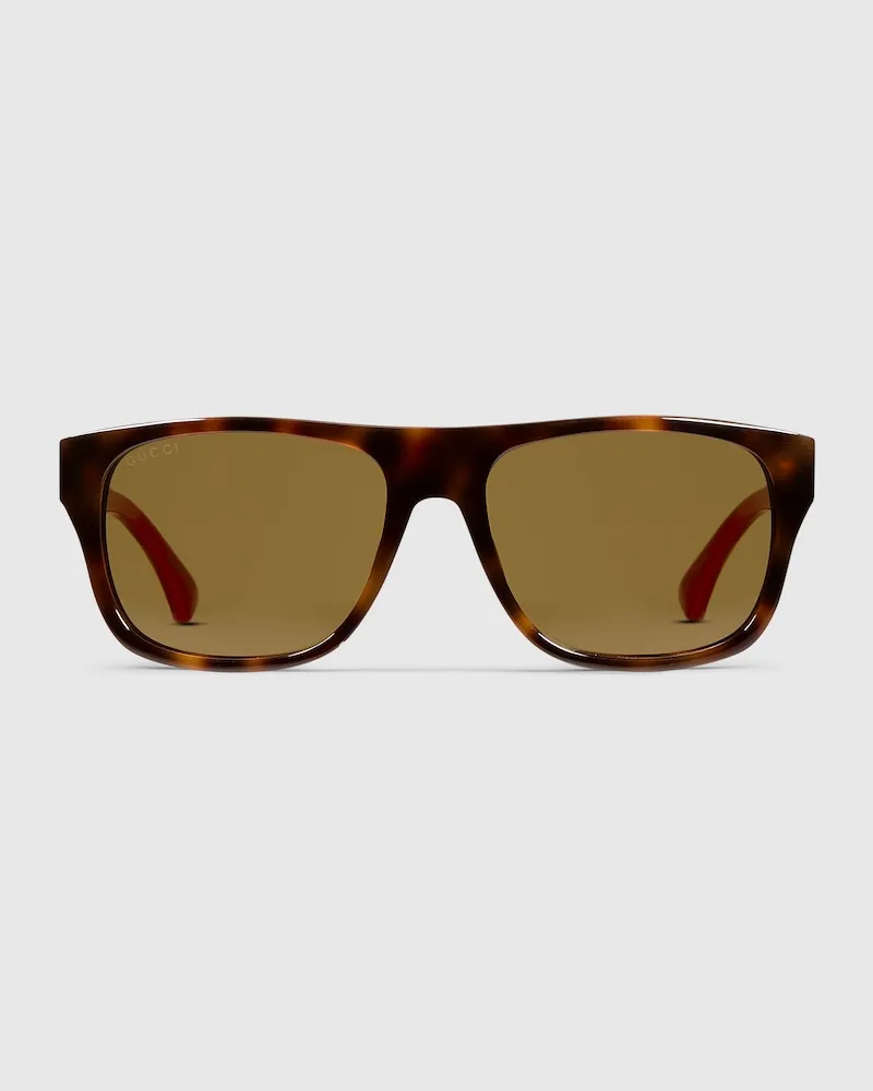 Gucci Sonnenbrille Mit Eckigem Rahmen Beige