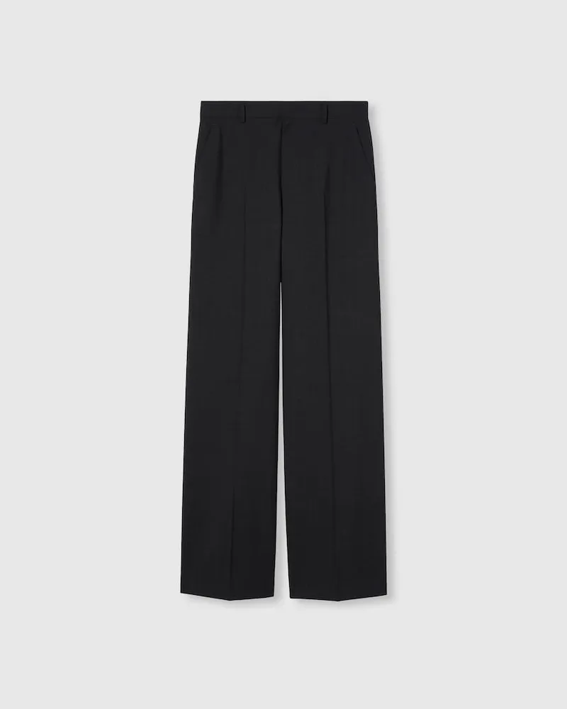 Gucci Hose aus Wolle Mit Logo, Größe Grau