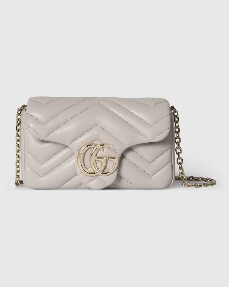 Gucci Sac À Épaule Mini Format GG Marmont Gris