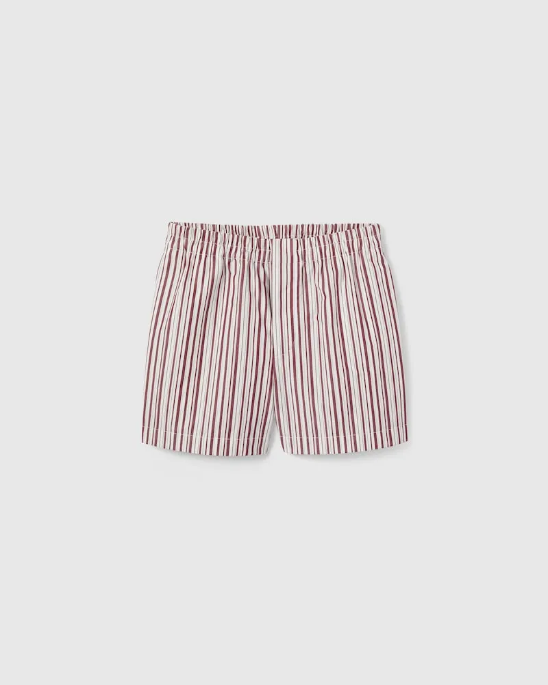 Gucci Shorts aus Gestreifter Baumwolle Mit Stickerei, Größe Weiß