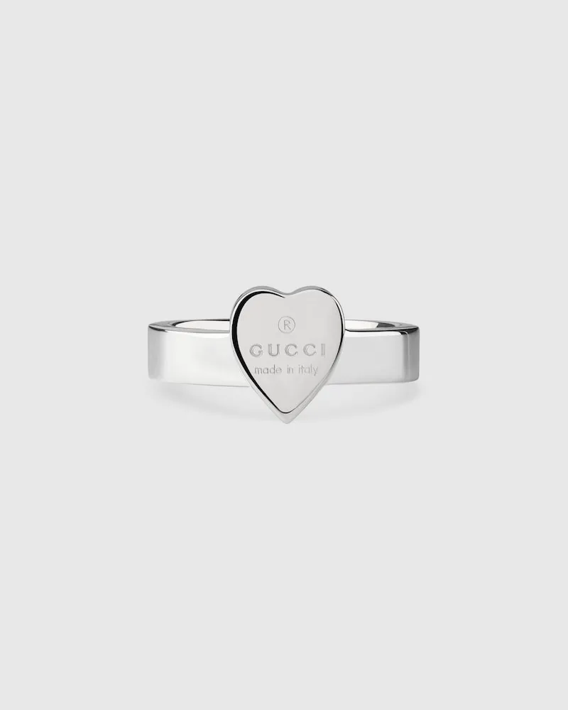Gucci Ring Mit Herz-Anhänger Und Markenzeichen Undefined