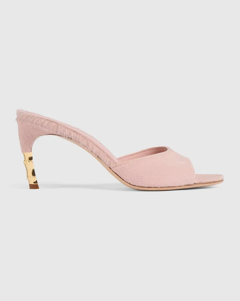Gucci Damenpantolette mit 'Bamboo'-Motiv Pink