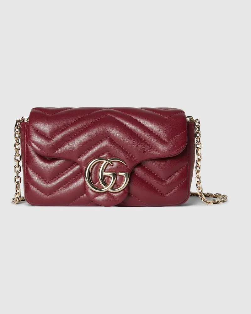 Gucci GG Marmont Mini-Schultertasche Bordeauxrot