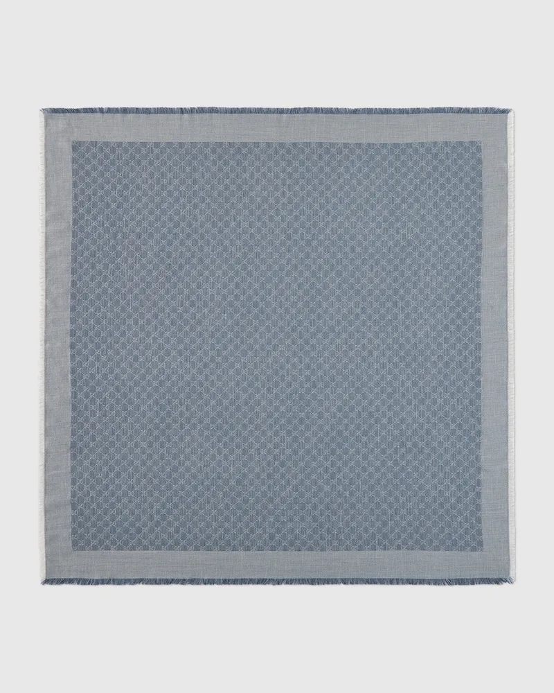 Gucci Halstuch Mit GG Denim-Effekt Blau