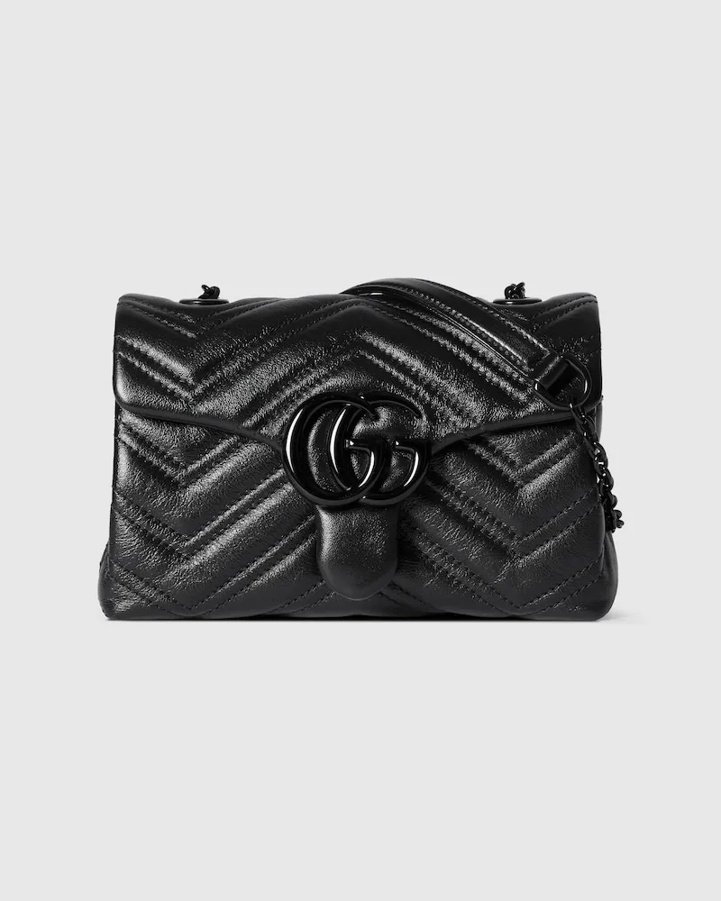 Gucci Sac À Épaule Mini Format GG Marmont Noir