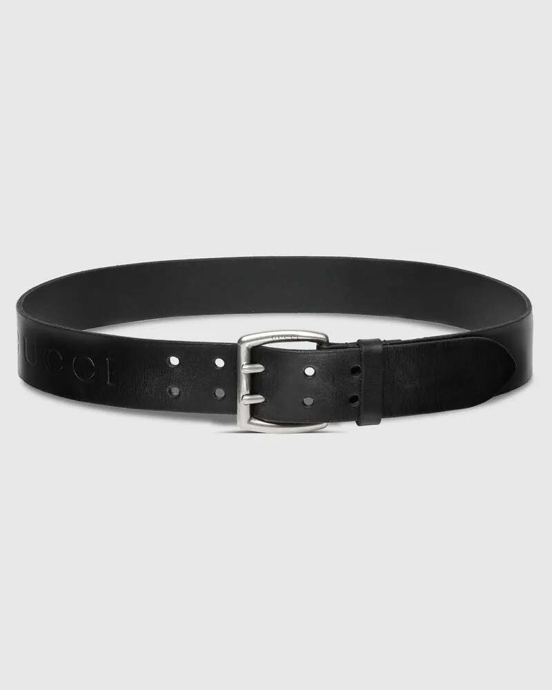 Gucci Gürtel mit Doppeldorn Schwarz