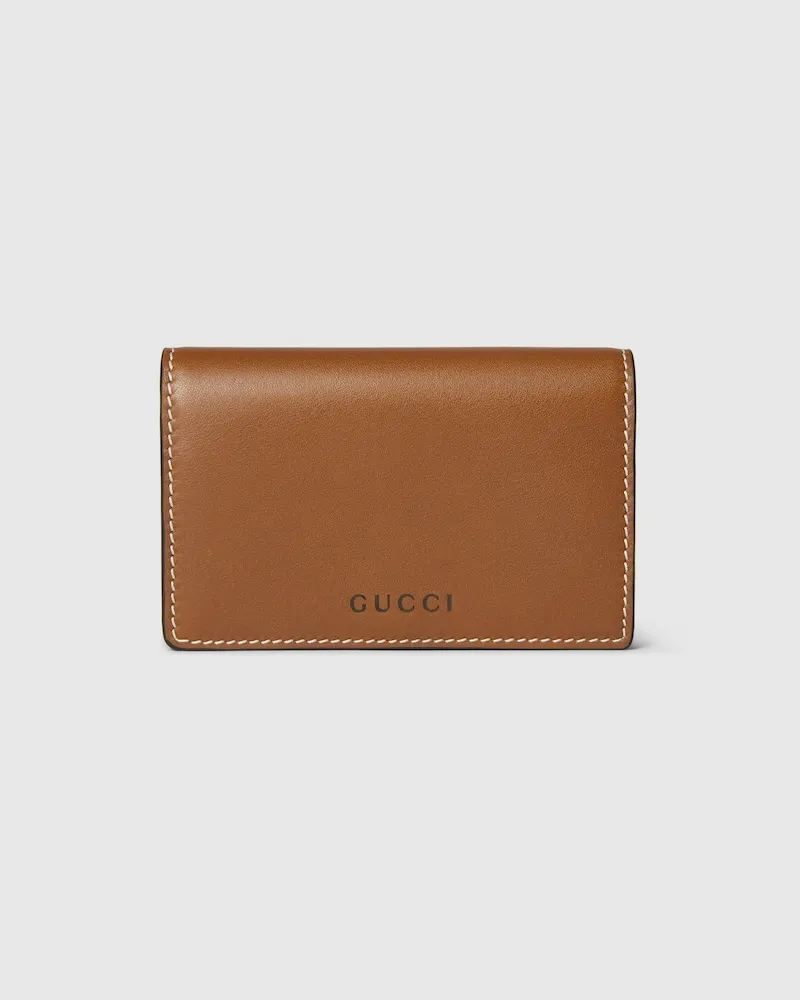 Gucci GG Emblem Kartenetui Braun