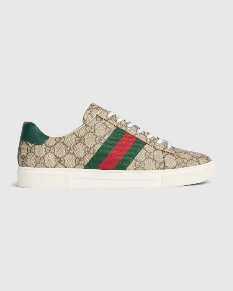 Gucci Ace Herrensneaker Mit Web, Größe Beige