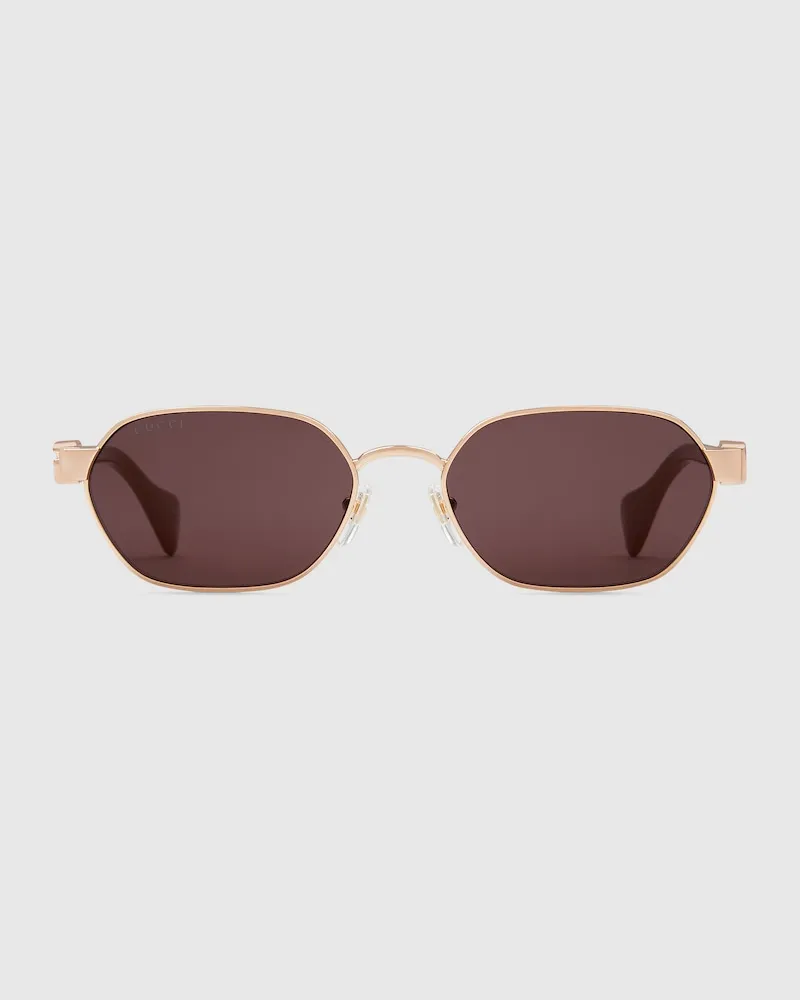Gucci Sonnenbrille mit Rundem Rahmen Gold