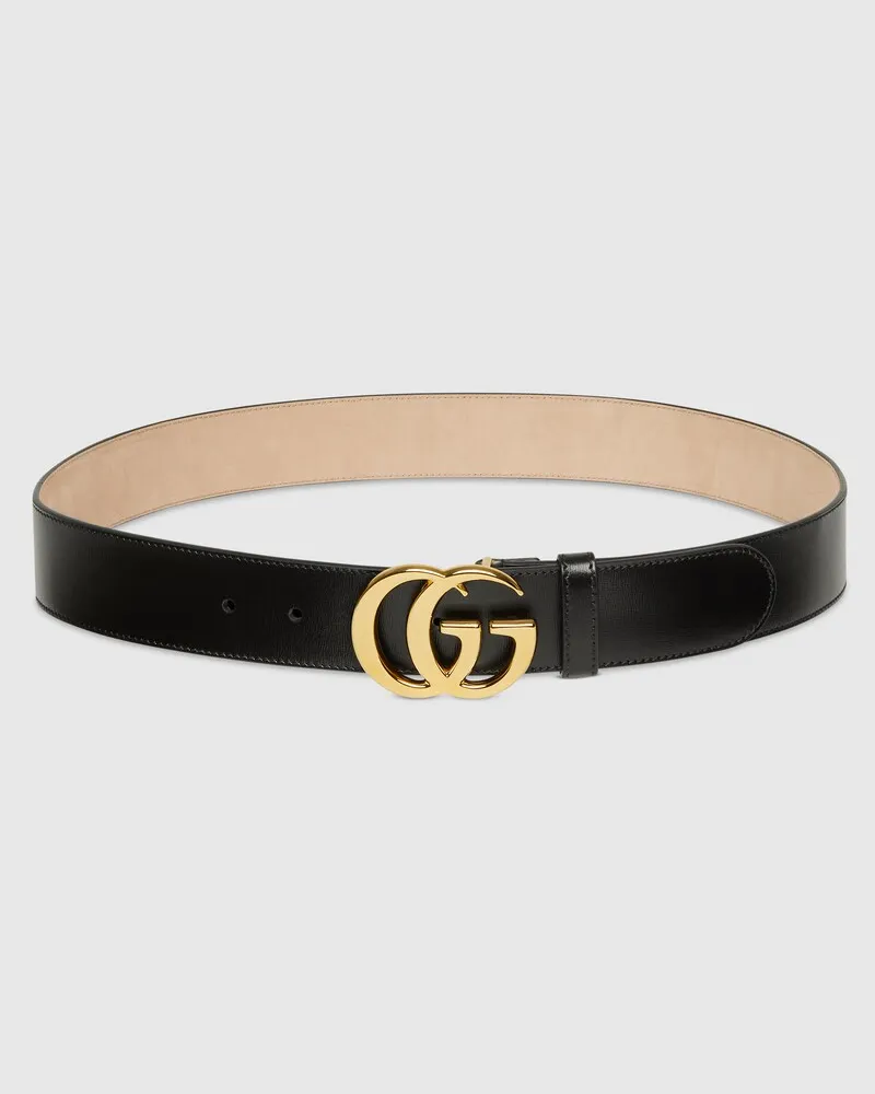 Gucci Ceinture Marmont Plate, Taille 95 Noir