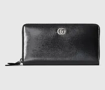 Zweifarbige GG Marmont Brieftasche Mit Rundum-RV