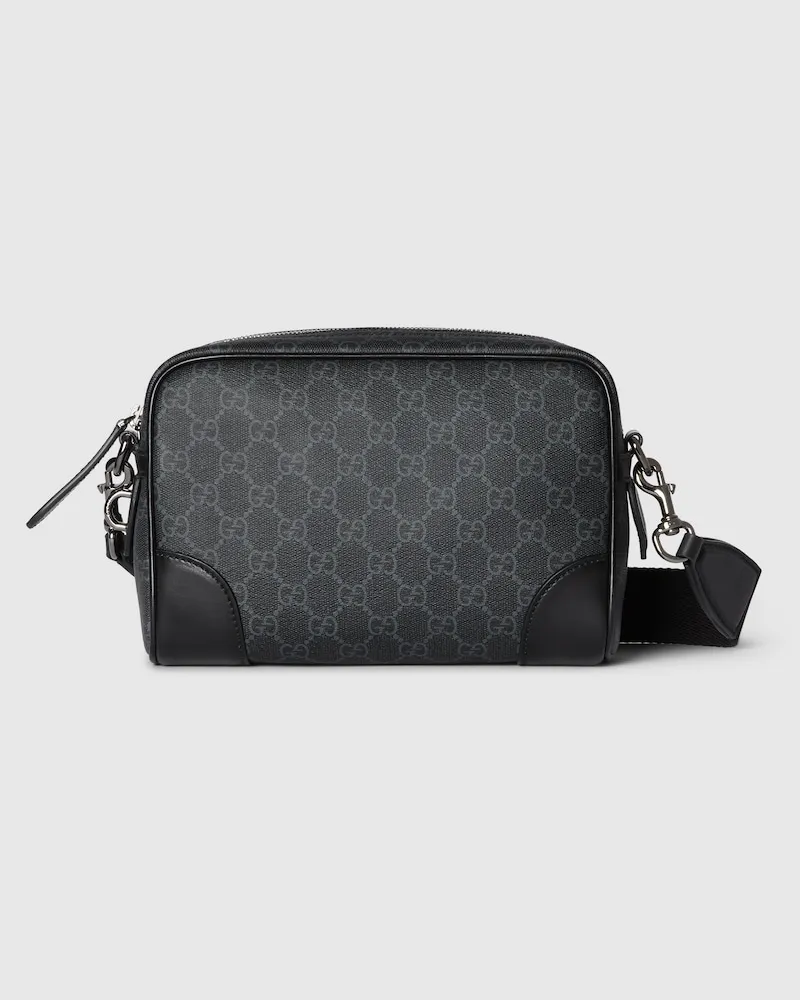 Gucci Kleine GG Emblem Umhängetasche Schwarz
