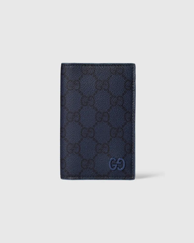 Gucci Längliches GG Kartenetui Mit Bordeauxroter Innenseite Schwarz