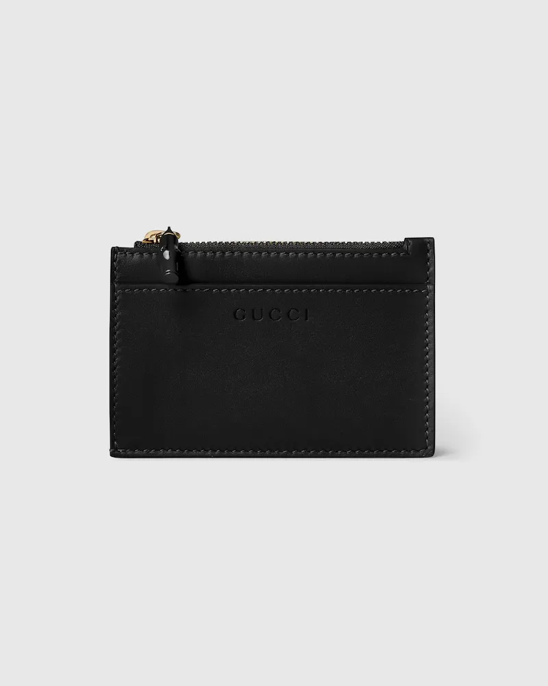 Gucci Kartenetui Mit Bambusdetail Schwarz