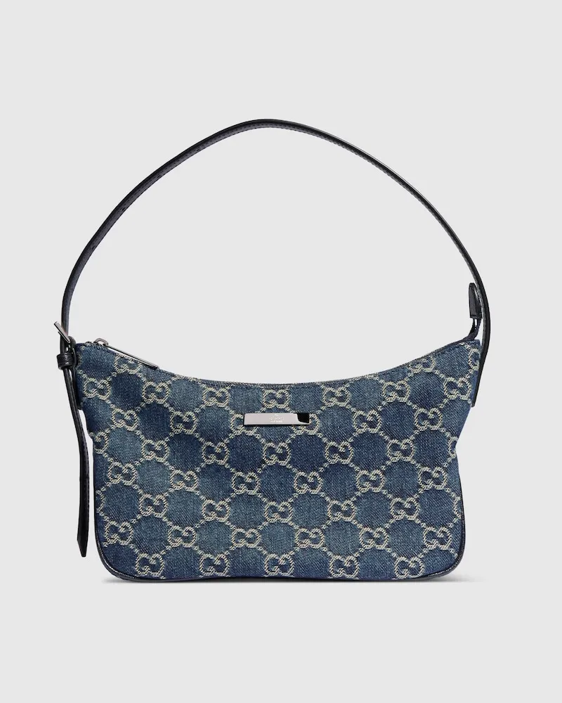 Gucci Kleine Lady Lunetta Schultertasche Blau