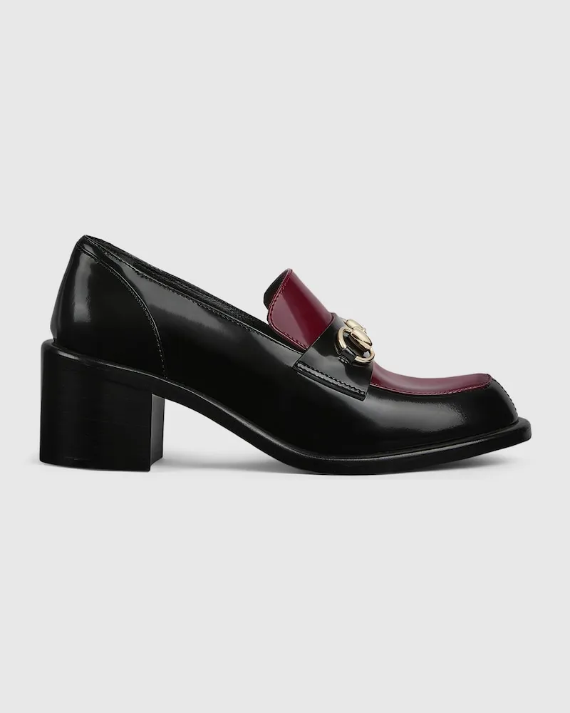 Gucci Damenloafer Mit Absatz Und Horsebit, Größe Schwarz