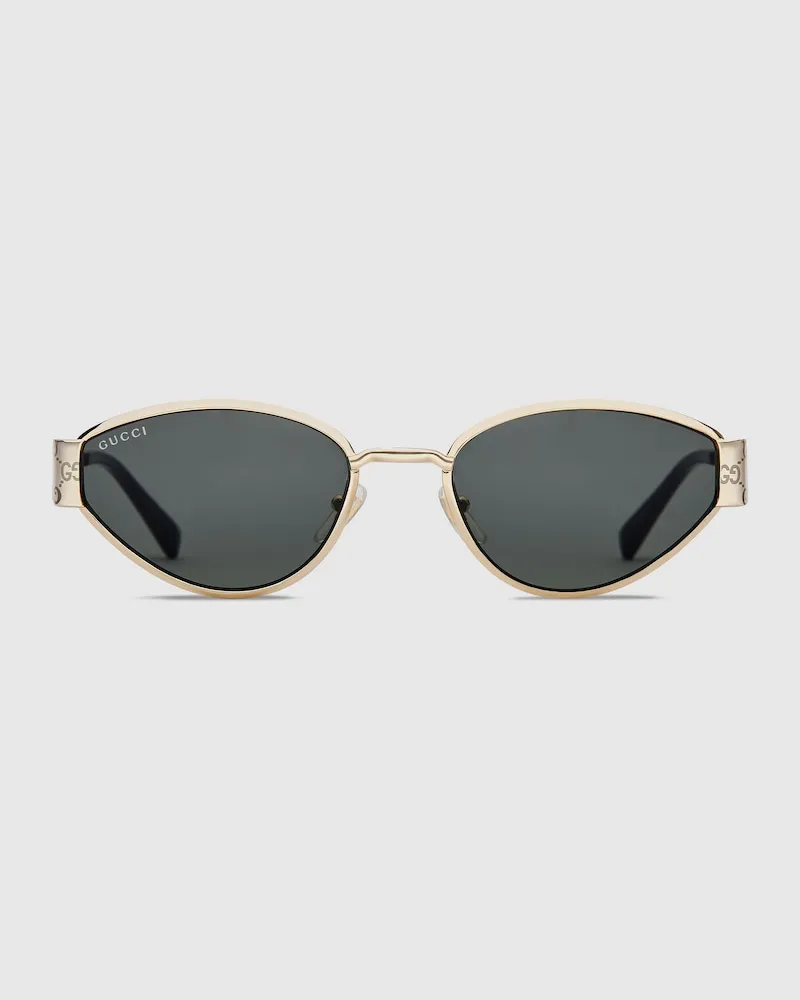 Gucci Sonnenbrille mit Geometrischem Rahmen Gold
