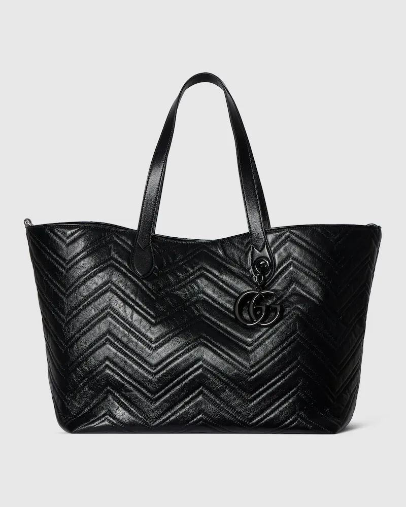 Gucci Großer GG Marmont Shopper Schwarz