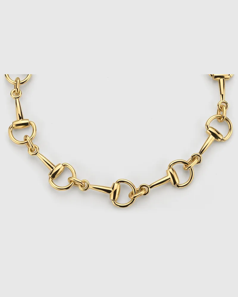 Gucci Halskette mit Horsebit-Motiv Goldfarbenes