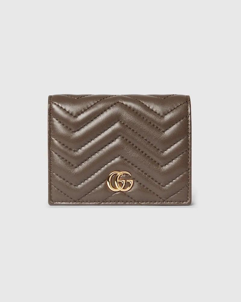 Gucci Kleine GG Marmont Brieftasche Braun
