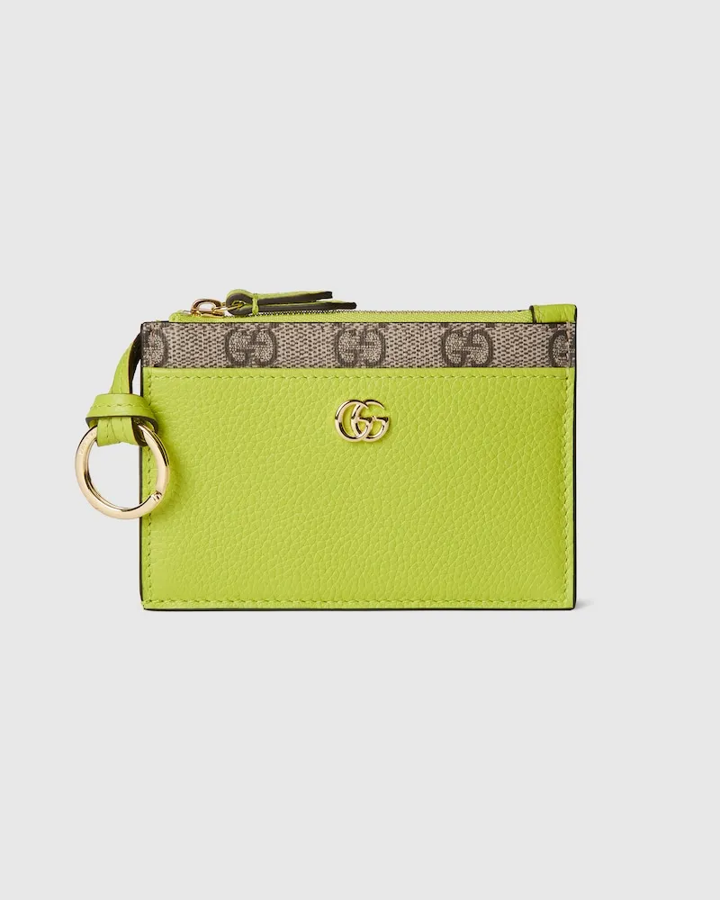 Gucci GG Marmont Schlüsseltäschchen Mit Reißverschluss Grün