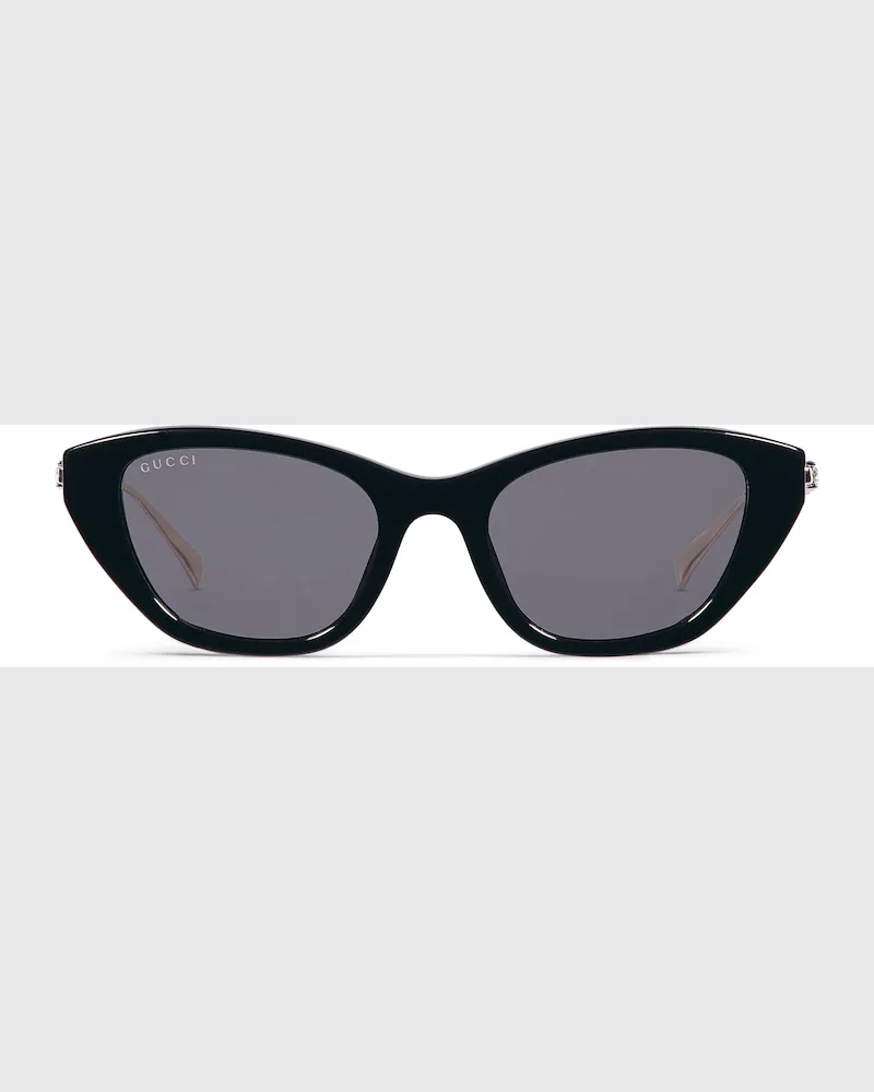 Gucci Sonnenbrille In Katzenaugenform Schwarz