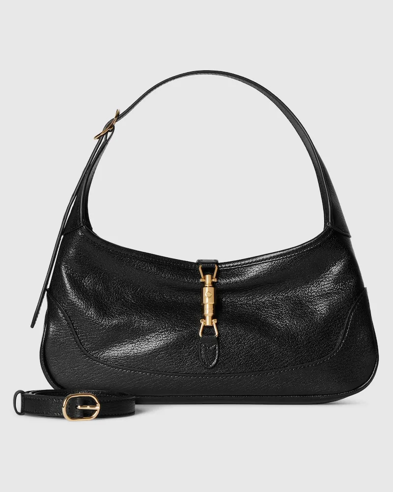 Gucci Mittelgroße Jackie Slim Schultertasche Schwarz