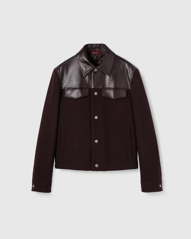 Gucci Jacke aus Batavia-Wolle Mit Logo, Größe Violett