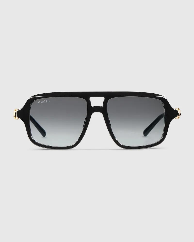 Gucci Sonnenbrille Mit Rahmen Im Navigator-Stil Schwarz