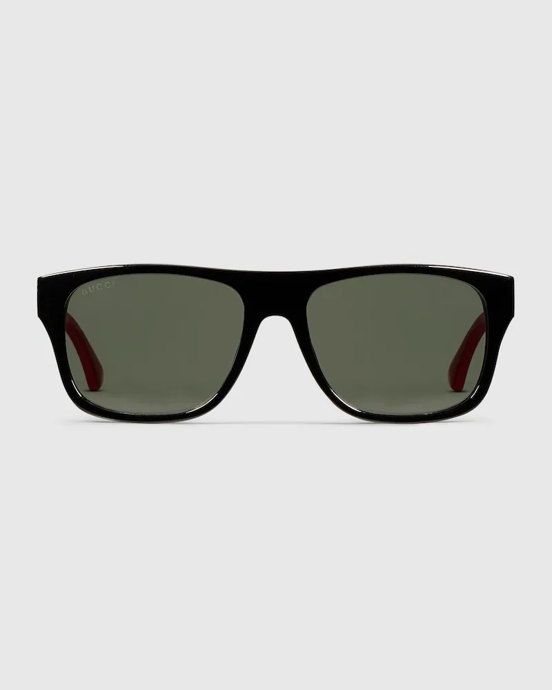 Gucci Sonnenbrille Mit Eckigem Rahmen Schwarz