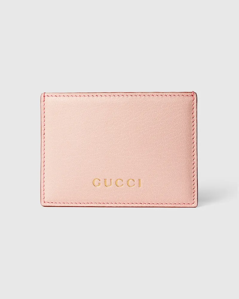 Gucci Kartenetui mit Schriftzug Pink