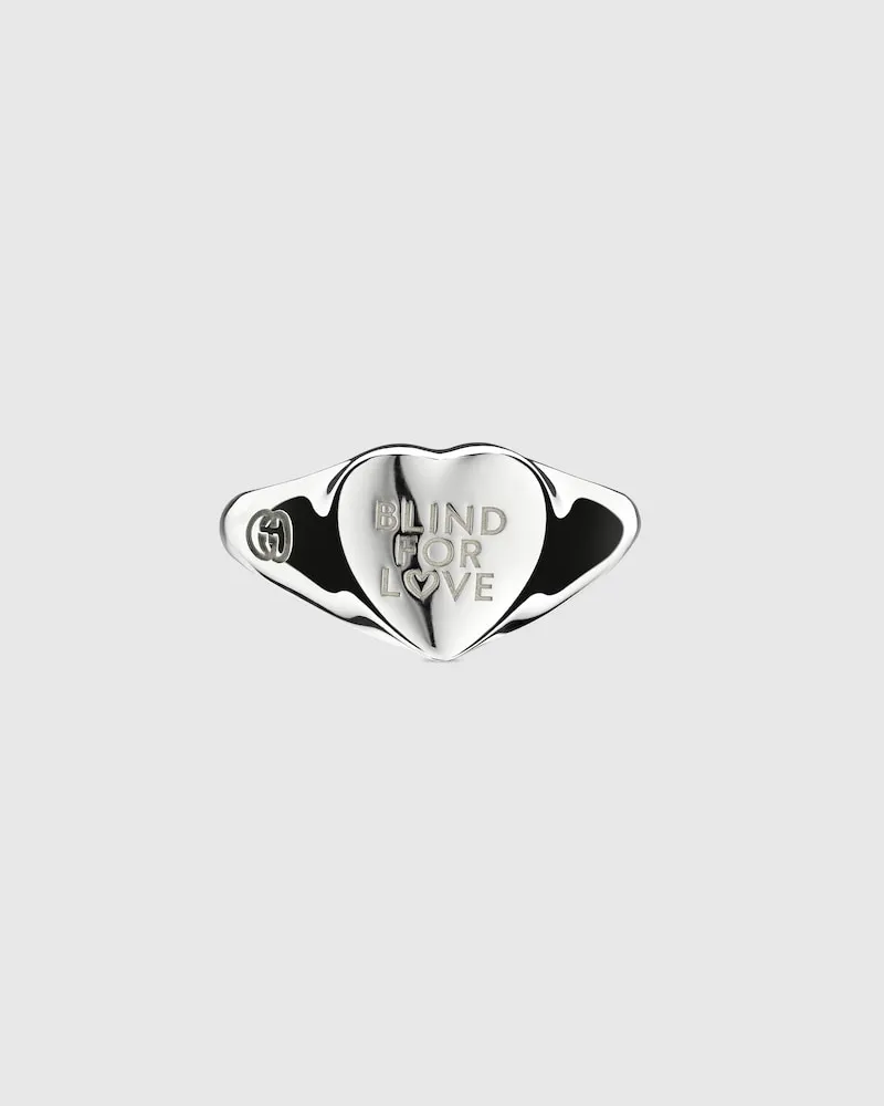 Gucci Blind For Love Ring Silber