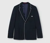 Jackett aus Baumwolljersey Mit Stickerei, Größe