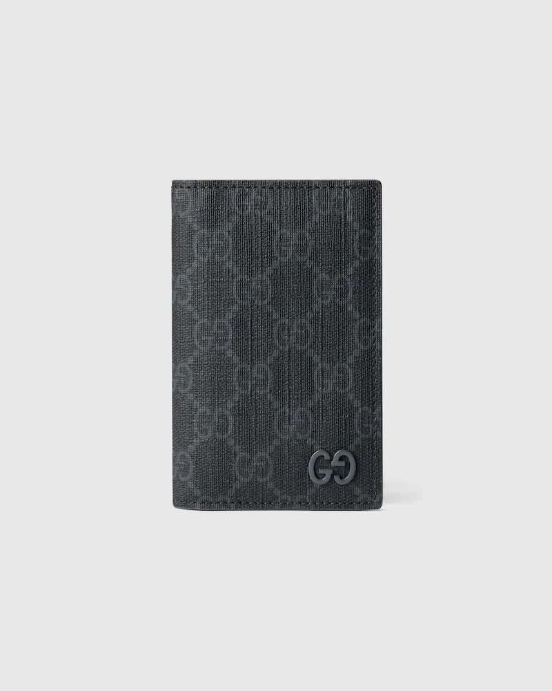 Gucci Porte-cartes Long GG Intérieur Gris Noir