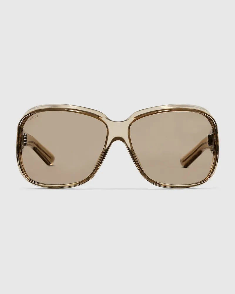 Gucci Sonnenbrille Mit Eckigem Rahmen Beige