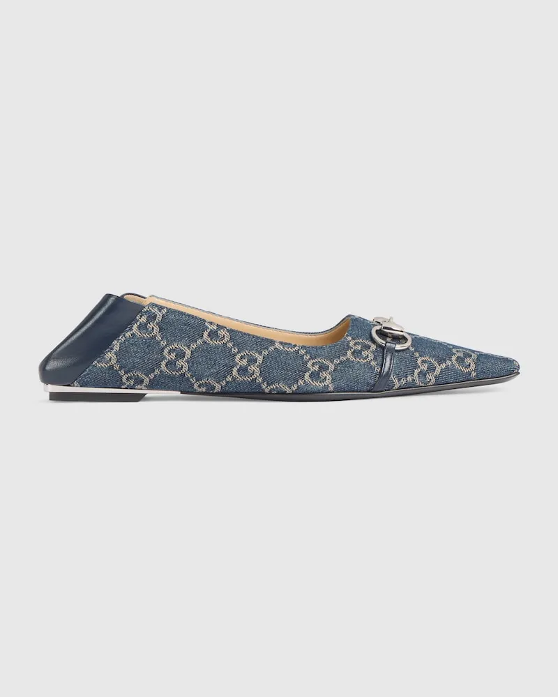 Gucci Vittoria Damenballerina, Größe Blau