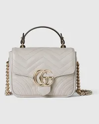 Gucci GG Marmont Mini-Henkeltasche Weiß