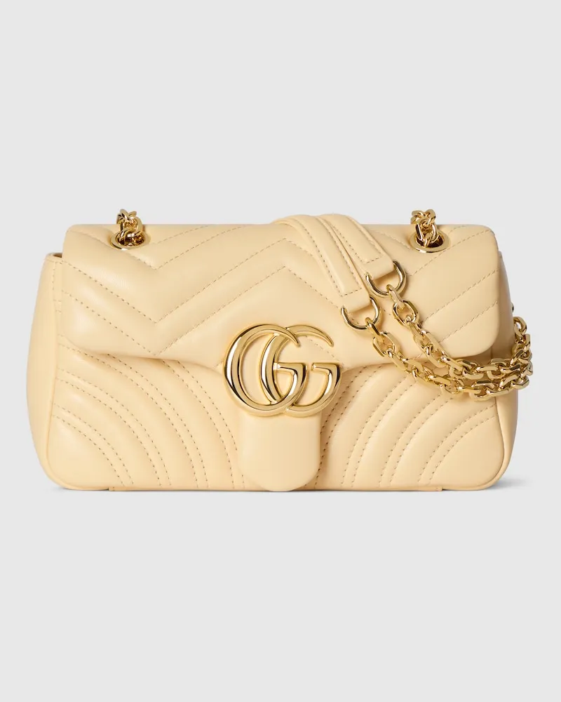 Gucci Kleine GG Marmont Schultertasche Gelb