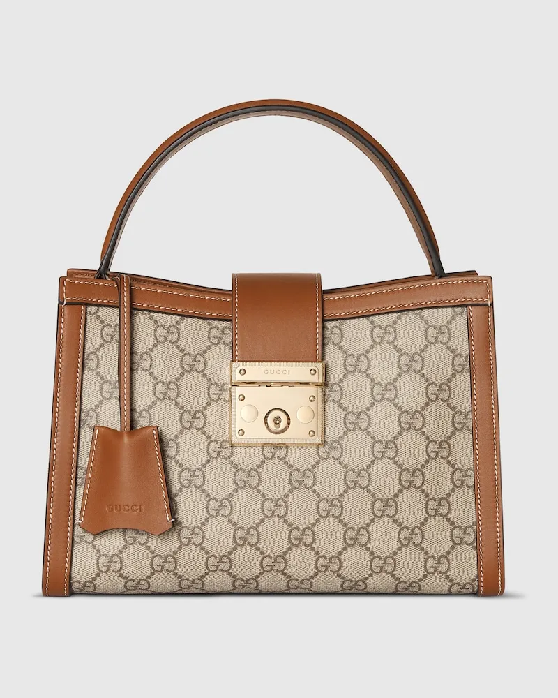 Gucci Mittelgroße Padlock Henkeltasche Beige