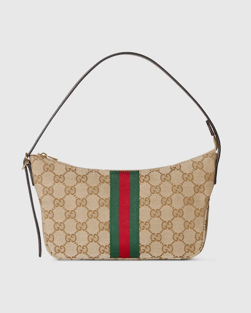 Gucci Kleine Lunetta Umhängetasche Beige