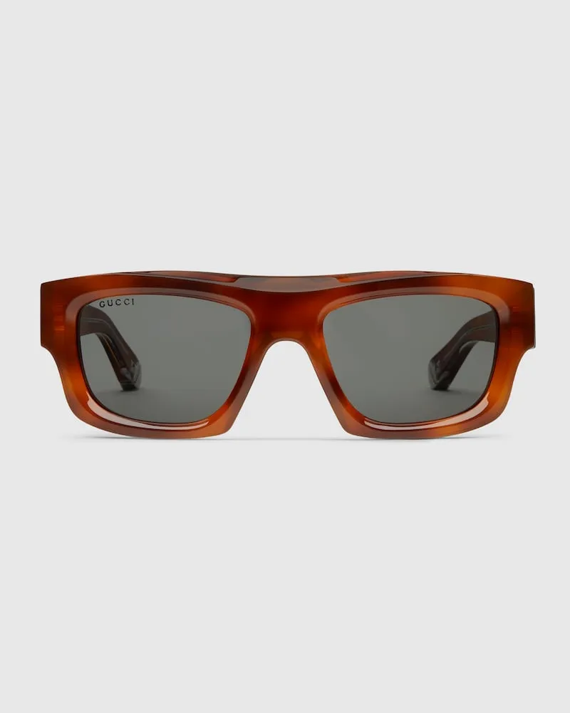 Gucci Sonnenbrille Mit Rechteckigem Rahmen Braun
