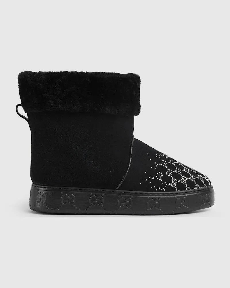 Gucci Damenstiefel Mit Futter aus Merinowolle, Größe Schwarz