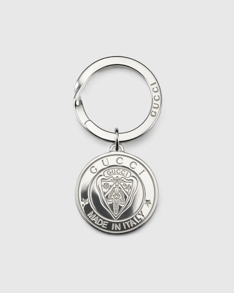 Gucci Wappen Schlüsselring Silber