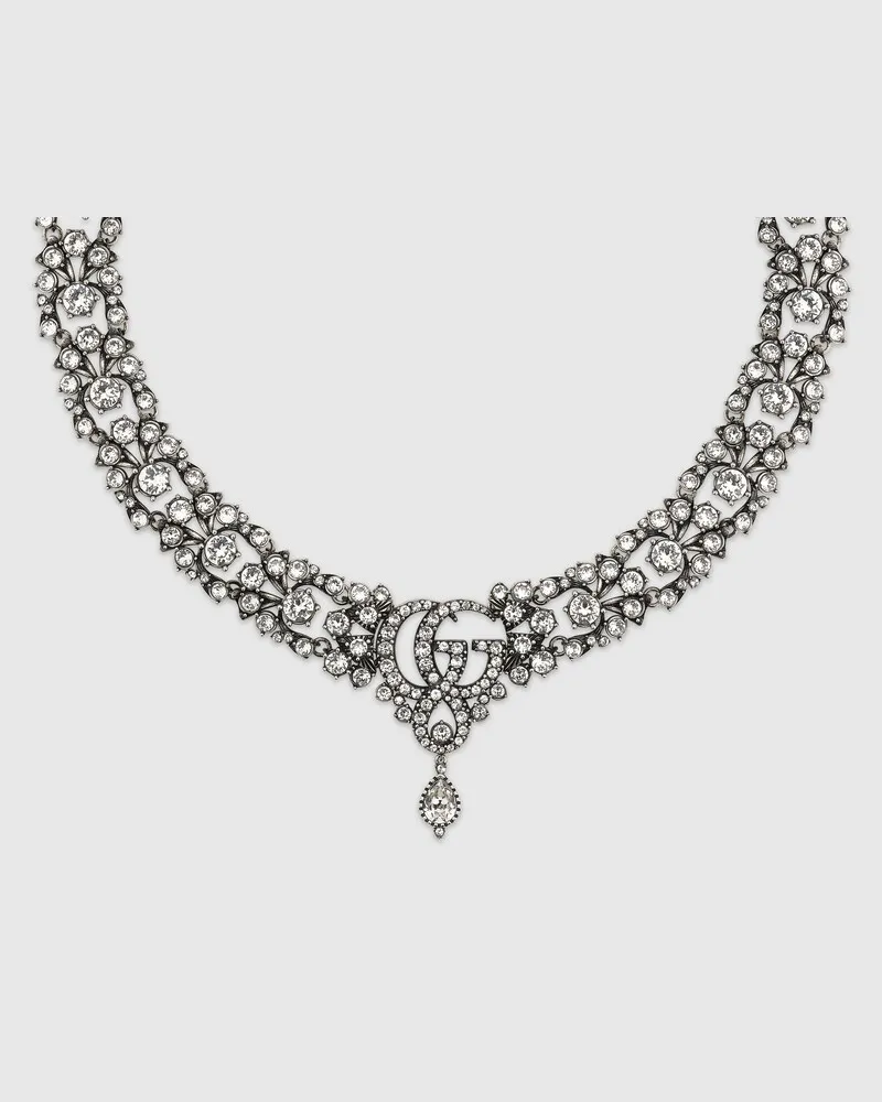 Gucci GG Marmont Choker-Halskette mit Kristallen Undefined