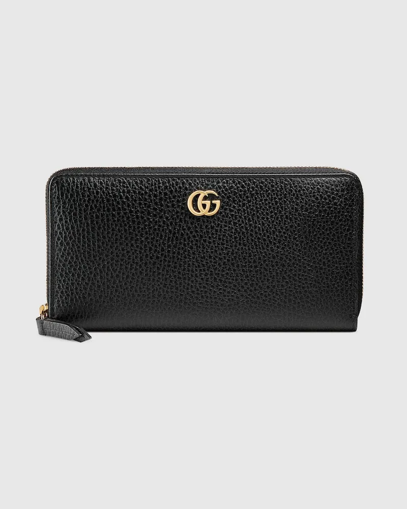 Gucci GG Marmont Brieftasche Mit Rundumreißverschluss Schwarz