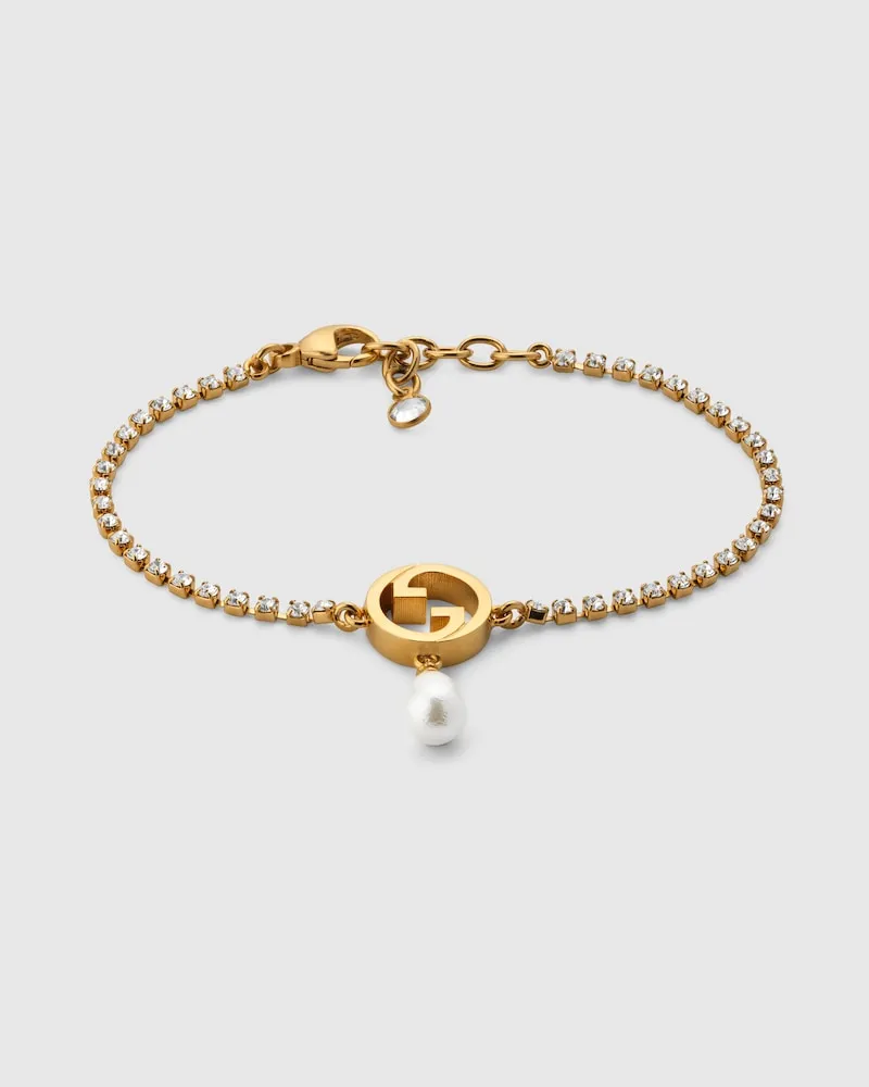 Gucci Blondie Armband Mit Kristallen Gold