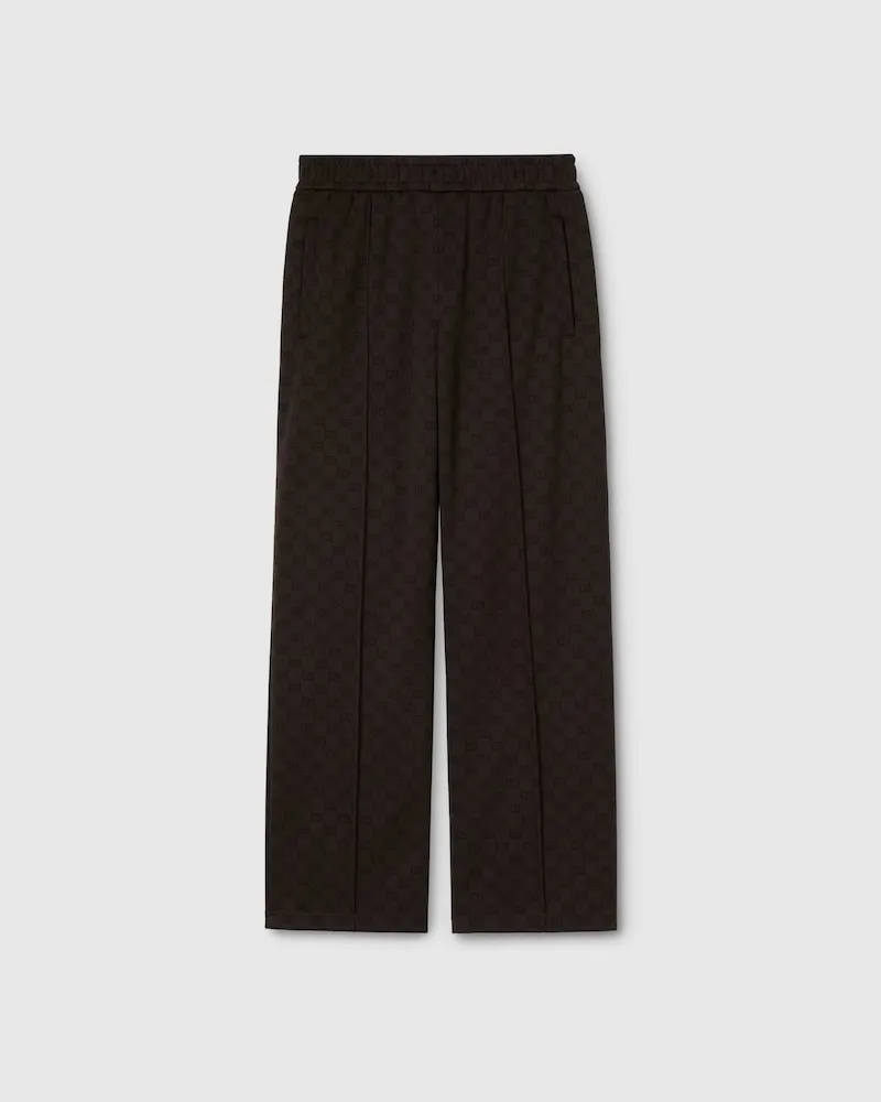 Gucci Hose aus GG Jerseyjacquard, Größe Braun