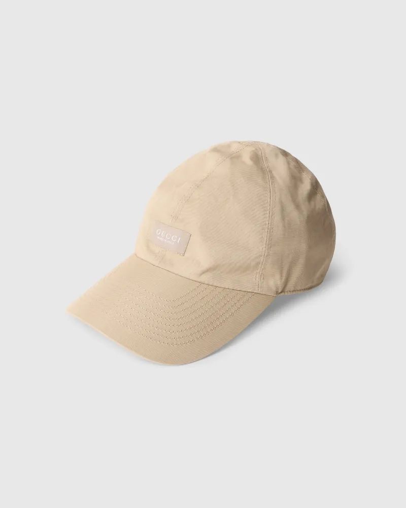 Gucci Baseballkappe aus Baumwollcanvas Beige
