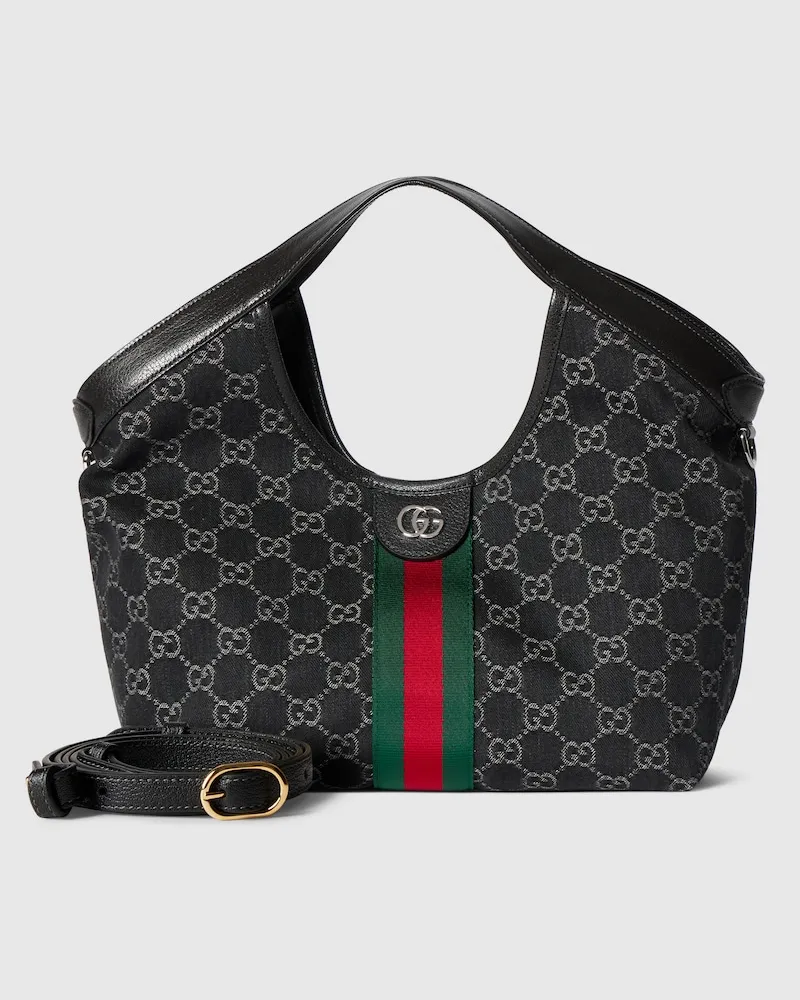 Gucci Kleiner Giglio Shopper Schwarz